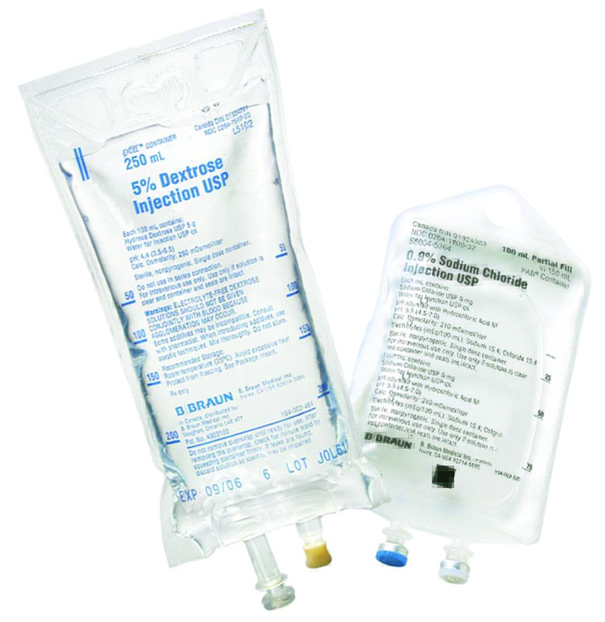 Dextrose 5% Caloric Agent Dextrose / Water, Preservative Free 5% IV Solution Flexible Bag 50 mL Fill in 100 mL (1/EA 84/CS) by B Braun Medical, Inc.  ID S5104-5384
